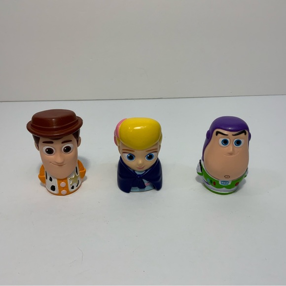 Lot of 3 Disney Pixar Toy Story 4 Finger Puppets Woody Bo Peep Buzz Lightyear - Picture 1 of 3